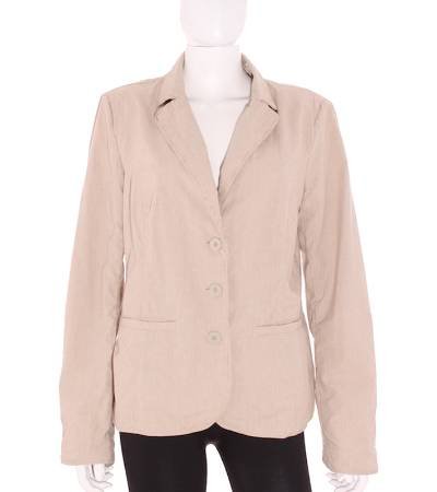 Americana Mujer – Pimkie a Rayas en Color Beige de Segunda Mano – Ropasion