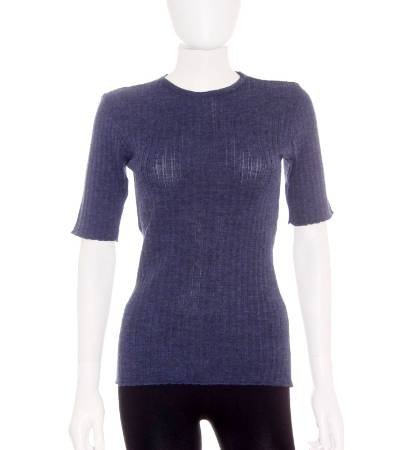 camiseta mujer cadena la maglia jaspeado en azul oscuro de segunda mano 5cdeba021325f 1