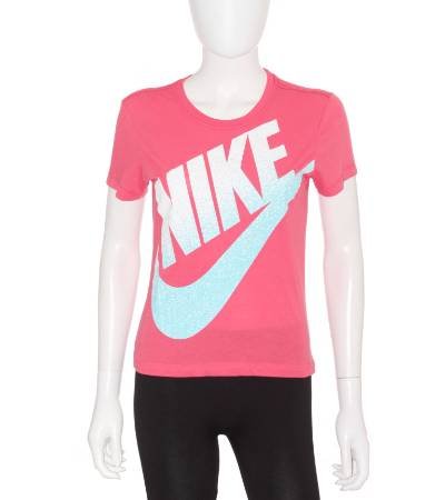 Camiseta Mujer – Nike en Color Rosa Chicle de Manga Corta de Segunda Mano –  Ropasion