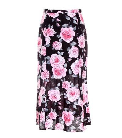 falda mujer ks selection larga de lino con estampado de rosas de segunda mano 5cdfa02ed6c72 1