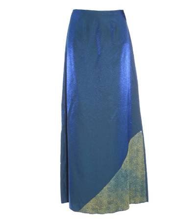 falda mujer pasion larga en azul con lentejuelas bordadas de segunda mano 5cdf9f7488c96 1
