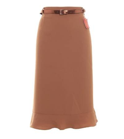 falda mujer talla y moda en color camel con cinturon de segunda mano 5cdf9fe13e396 1